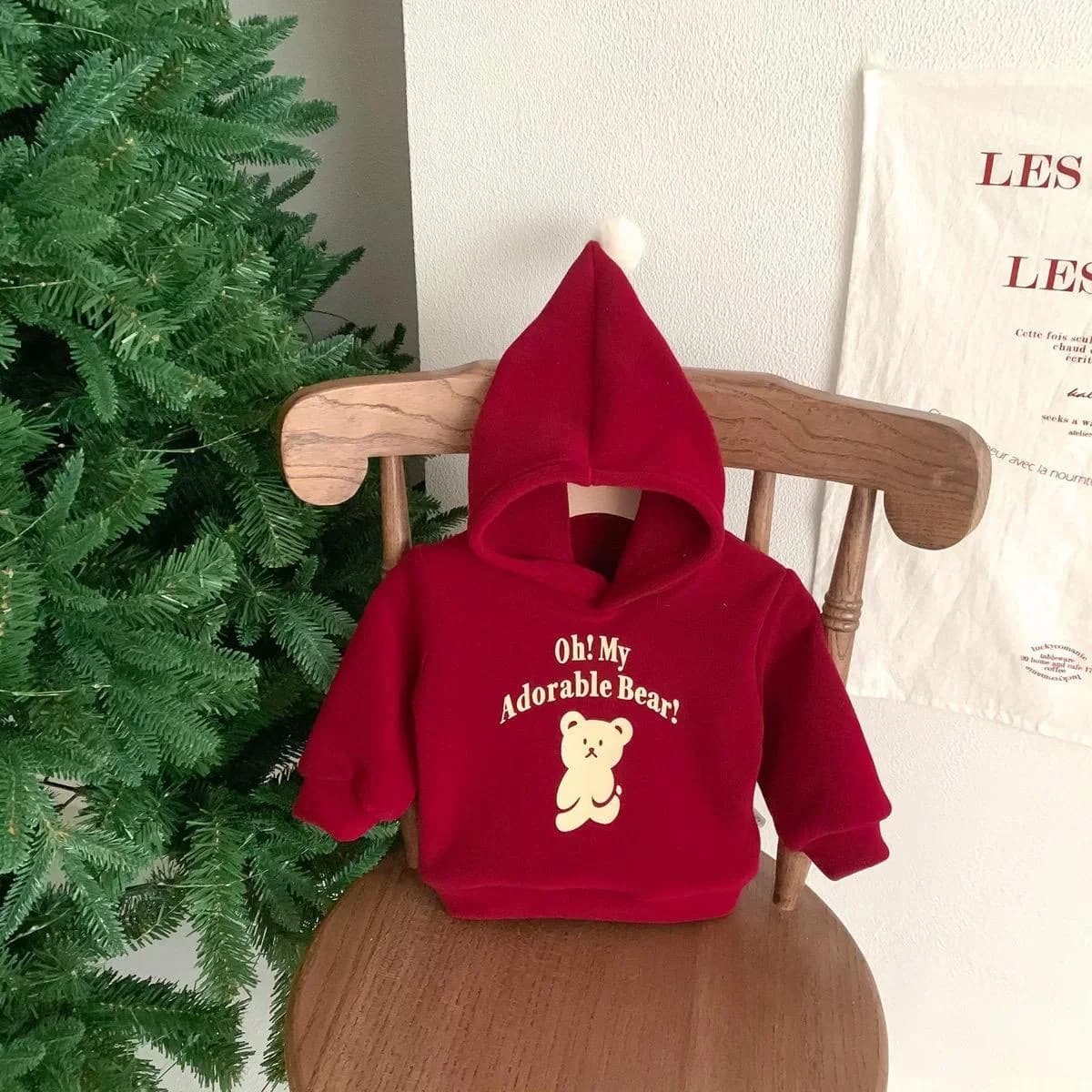 紅色熊仔衛衣 - 圖片 1