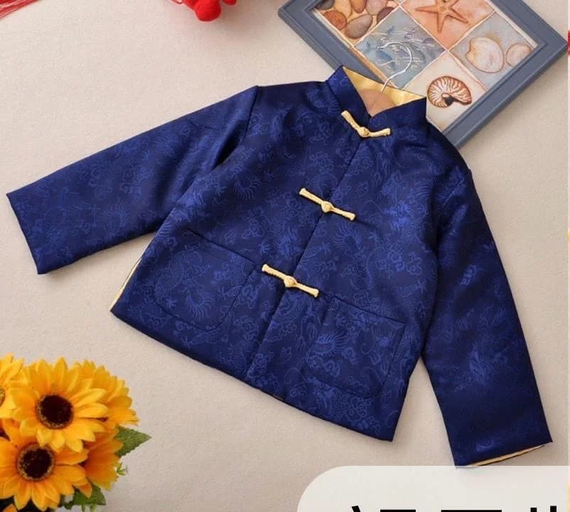藍色唐裝上衣（童） - 圖片 1