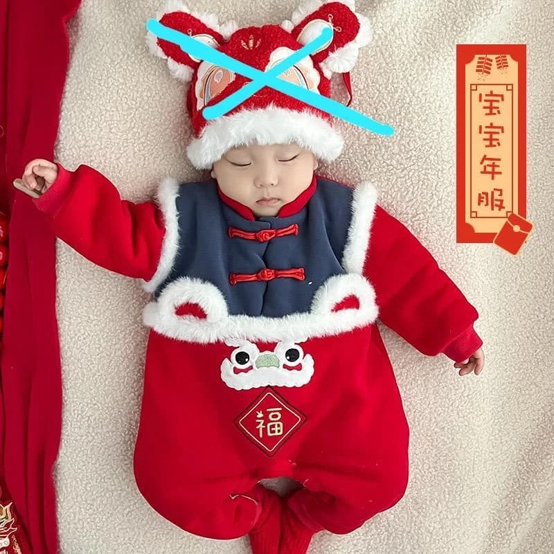 新年系列紅色爬服 - 圖片 1