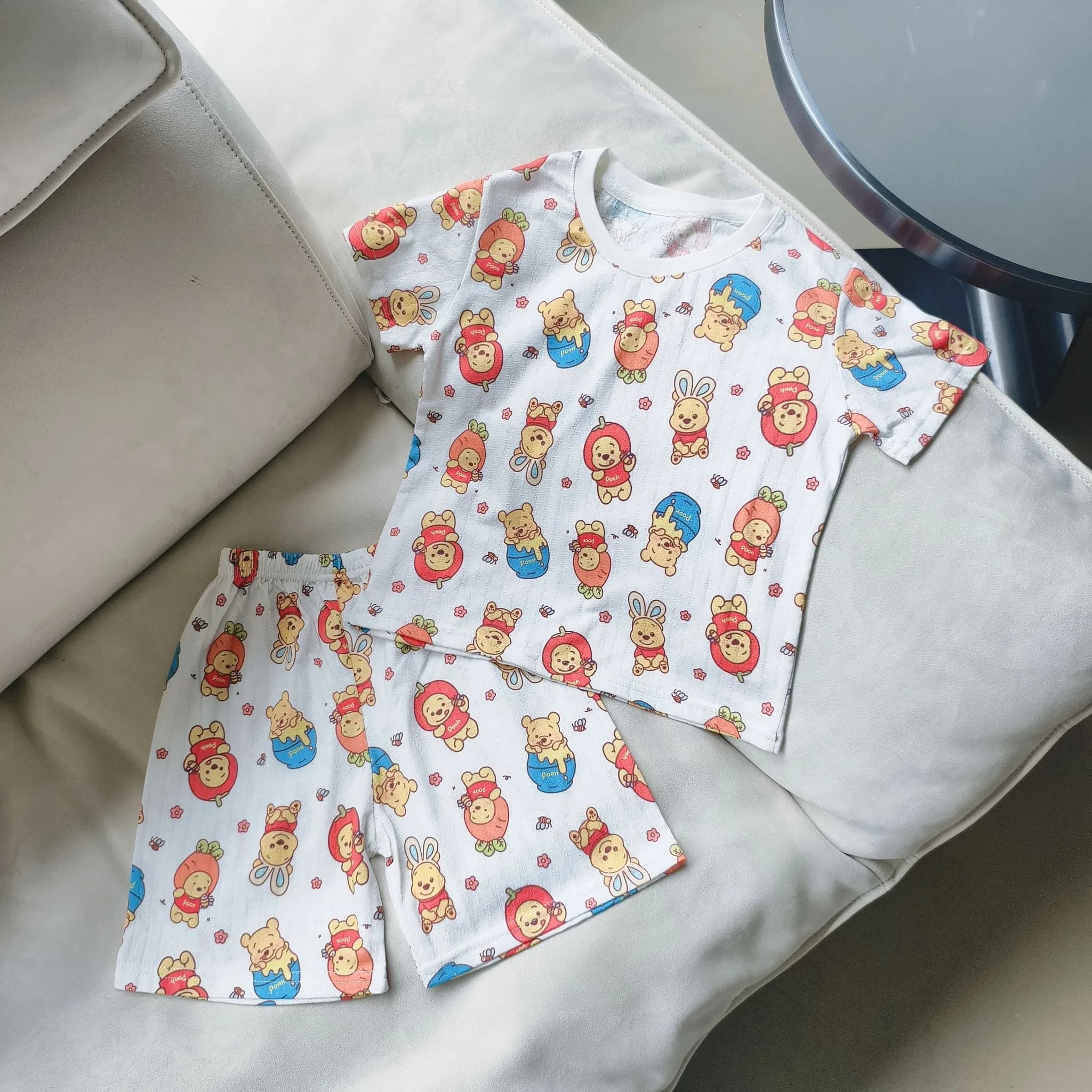 純棉透氣網眼提花家居套裝 縮圖 6