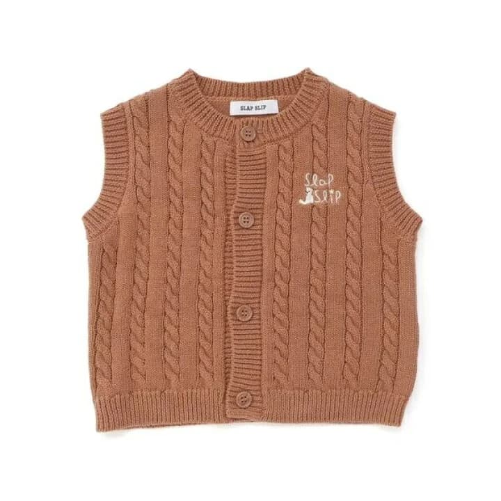 Slap slap小熊針織馬甲 - 圖片 1