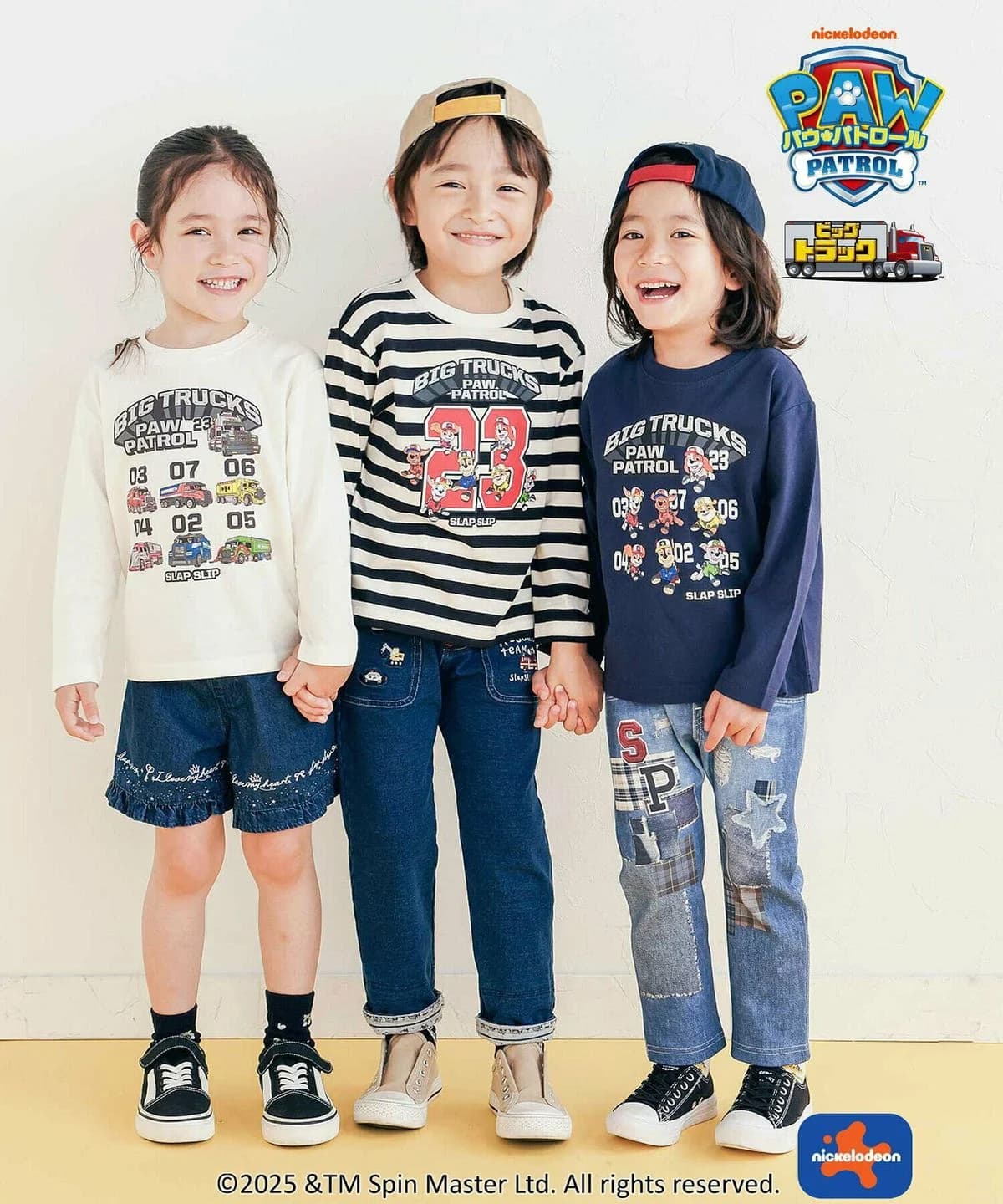 Slap Slip x Paw Patrol三色角色們印花長袖T恤